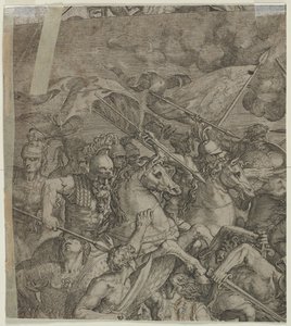 Battle of the Milvian Bridge fragment verso by Unbekannt