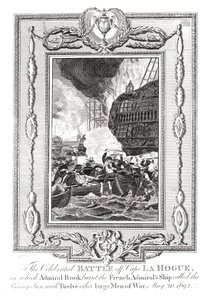 Battle off Cape LaHogue, 1692 by Unbekannt