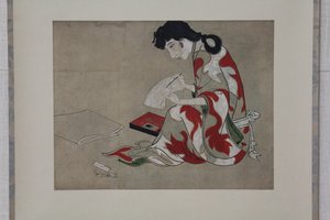 Beauty Writing a Letter (detail) by Unbekannt