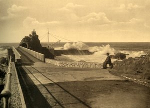 Biarritz - At the Rock of the Virgin in Rough Weather