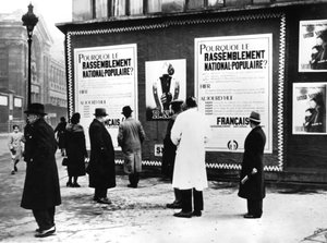 Billboard Displaying Rassemblement Nationale Populaire Posters, German-occupied Paris