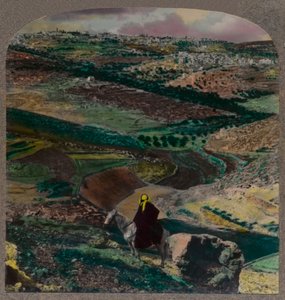 Birds-eye view of Bethlehem, with vineyards and olive groves, c1900 by Unbekannt