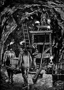 Blowing up Flood Rock, 1885