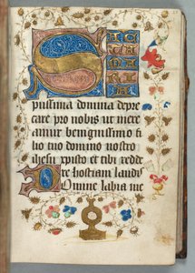 Book of Hours Use of Metz: Decorated Initials by Unbekannt