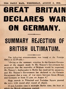 Britain Declares War on Germany, 1914