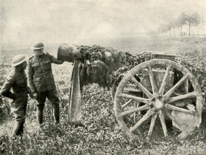 British Dummy Gun in Field to Attract the Fire of the Germans, 1919 by Unbekannt