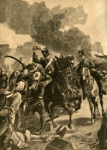 British General Joseph Thackwell at the Battle of Sobraon, Punjab, India