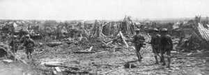 British Soldiers Exploring the Ruins of Albert, Somme, France