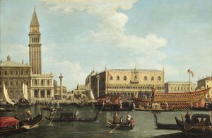 Bucintoro at the Mole in Venice on Resurrection Day by Unbekannt