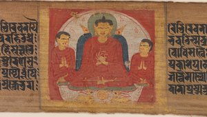Buddha with His Hands Raised in Dharmacakra Mudra by Unbekannt