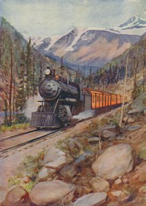 C.P.R. Train in the Rockies, 1924 by Unbekannt