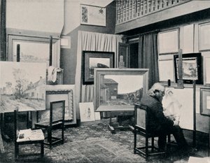 C. Cazin in his Studio