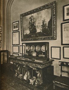 Cabinet of Nelson Relics in Lloyds Committee Room, c1935 by Unbekannt