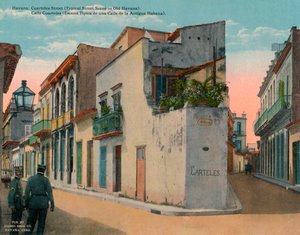 Calle Cuarteles, Typical Street Scene in Old Havana, Cuba