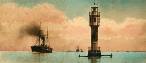 Canal of Suez - The bitter lakes, The north light-house