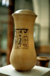 Canopic Jar, Vessel Used for Burial of Embalmed Viscera, Ancient Egyptian