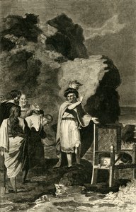 Canute Reproving His Courtiers, 18th-19th century by Unbekannt