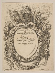 Cartouche with Title: Nouvelles inventions de Cartouches, 17th century by Unbekannt