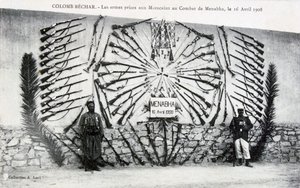 Captured Arms from the Battle of Menabha, Colomb-Béchar, Algeria, c. 1910 by Unbekannt
