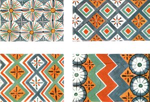 Ceiling Patterns in the Tomb of Nebamon and Ipuki in Thebes, Egypt by Unbekannt