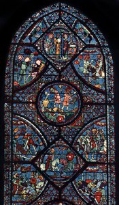 Charlemagne Window, Cathedral of Chartres, France by Unbekannt