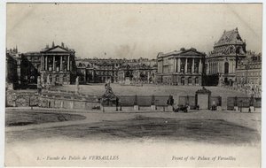 Chateau de Versailles: view of the facade - Postcard late 19th-beginning 20th century by Unbekannt