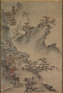 Chinese Literatus Viewing a Valley by Unbekannt