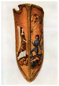 Chivalry and courtly love: Flemish parade shield, c1400, 1956 by Unbekannt
