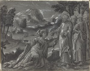Christ and the Adulteress by Unbekannt
