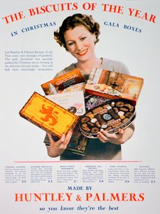 Christmas Advert for Huntley and Palmers Biscuits