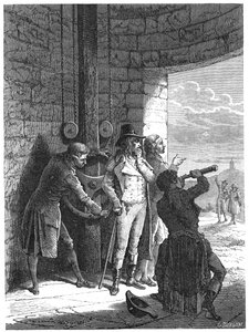 Claude Chappe Demonstrating His Optical Telegraph Semaphore System in 1793, c1870