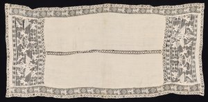 Cloth with Border of Crowned Double-Headed Eagles with Various Emblems, Birds by Unbekannt