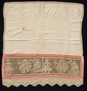 Cloth with Border of Female Figures and Peacocks by Unbekannt