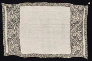 Cloth with Border of Vegetal Pattern by Unbekannt