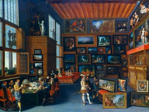 Cognoscenti in a Room Hung with Pictures