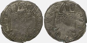 Coin Srebrennik of Grand Duke Vladimir Svyatoslavich Reverse: Symbol of Rurikids by Unbekannt