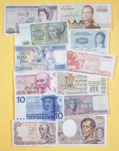 Collection of Late Twentieth Century European Bank Notes