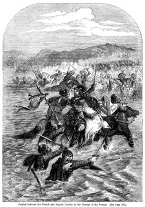 Combat Between the French and English Cavalry at the Passage of the Somme by Unbekannt