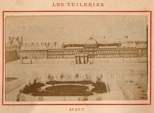 Commune of Paris (1871): view of the Palais des Tuileries in Paris before the fire of May 1871 by Unbekannt