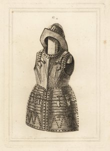 Corcelet or suit of bright arquebus armour and morion headpiece from the Tower of London by Unbekannt