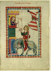Count Konrad von Kirchberg from the Codex Manesse, Between 1305 and 1340 by Unbekannt