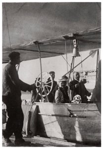 Count Zeppelin with His Daughter in the Gondola of Zeppelin LZ3, Germany (c1906-1908, 1933) by Unbekannt