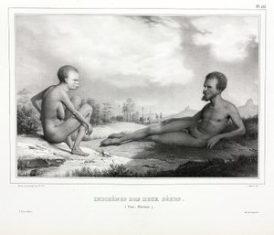 Couple of Aborigines from Tasmania (Australia) by Unbekannt