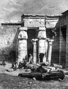 Court with Remainders of a Christian Church, Medinet-Habou by Unbekannt