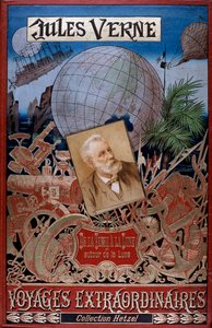 Cover of De la Terre à la Lune and Autour de la Lune, by Jules Verne, c1896