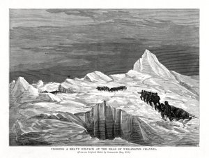 Crossing a Heavy Ice-Pack at the Head of Wellington Channel by Unbekannt