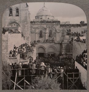 Crowds Filling Every Niche of the Holy Sepulchre Church, c1900