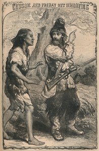 Crusoe and Friday Out Shooting, c1870