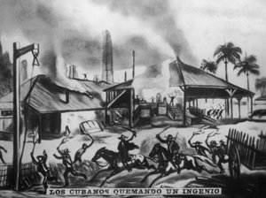 Cubans Burning Refineries by Unbekannt