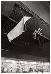 Damaged German Navy Zeppelin Airship, World War I by Unbekannt